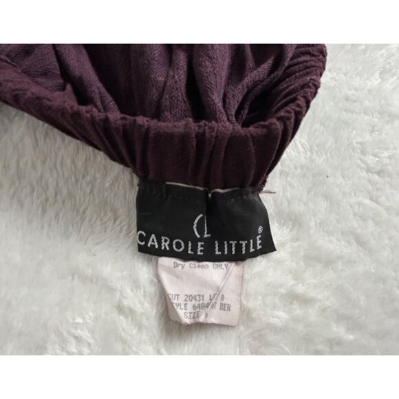 Carole Little Womens Wrap Style Midi Skirt Size 6 Purple Elastic Waist Casual - Picture 3 of 7